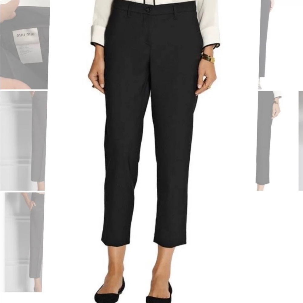 Miu Miu by Prada classic blue ankle cropped dress pants trouser work